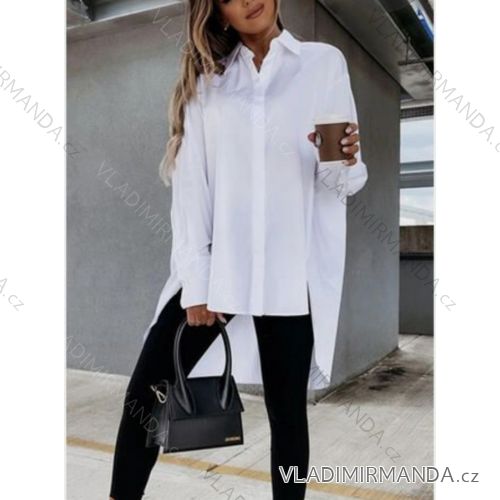 Košeľa predĺžená dlhý rukáv dámska (S/M ONE SIZE) TALIANSKA MÓDA IMPLM236993