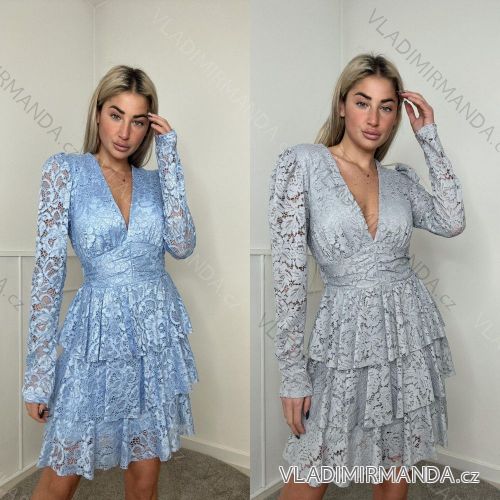 Šaty krajkové boho dlhý rukáv dámske (S/M ONE SIZE) TALIANSKA MÓDA IMPBB23B23317