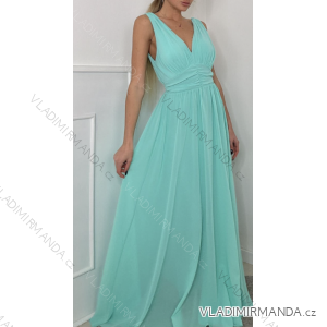 Šaty dlhé spoločenské bez rukávu dámske (S/M ONE SIZE) TALIANSKA MÓDA IMPBB22A11659
