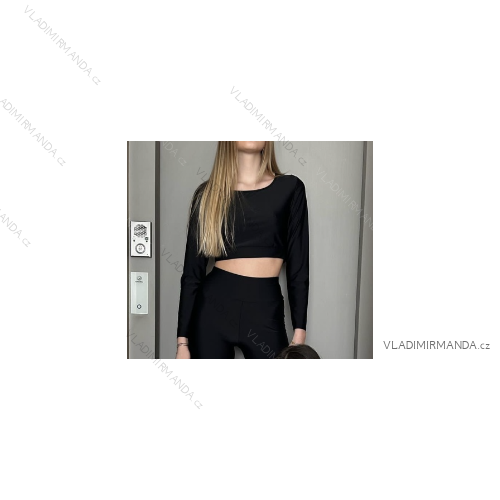 Top croptop dlhý rukáv dámsky (S/M ONE SIZE) TALIANSKA MÓDA IMPBB23S4015