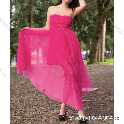 Šaty elegantné spoločenské carnom/na ramienka dámske (S/M ONE SIZE) TALIANSKA MÓDA IMPBB23A10543