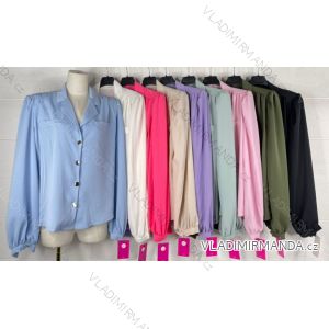 Tunika košeľová/košeľa dlhý rukáv dámska (S/M ONE SIZE) TALIANSKA MÓDA IMPBB23B10305