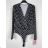 Body dlhý rukáv dámsky (S/M ONE SIZE) TALIANSKA MÓDA IMPBB23D21141