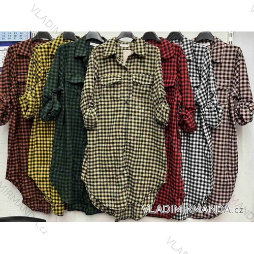 Šaty košeľové dlhý rukáv dámske (S/M ONE SIZE) TALIANSKA MÓDA IMWD23141
