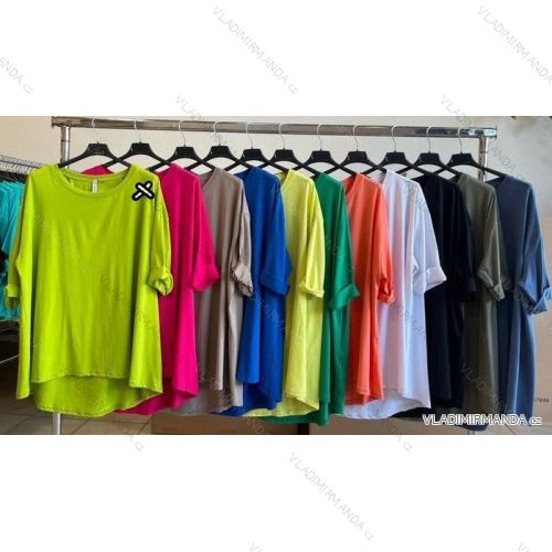 Tunika oversize 3/4 dlhý rukáv dámska nadrozmer (3XL/4XL ONE SIZE) TALIANSKA MÓDA IMWT23199