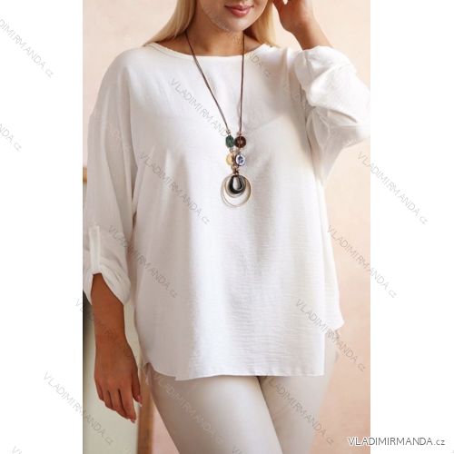 Tunika s príveskom dlhý rukáv dámska nadrozmer (3XL/4XL ONE SIZE) TALIANSKA MÓDA IMWT23209