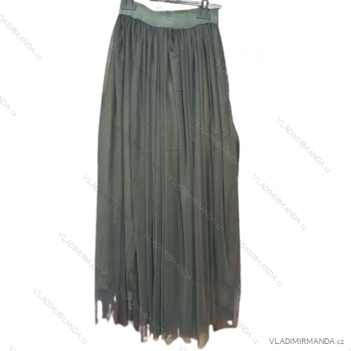 Sukňa dlhá tylová dámska (S/M ONE SIZE) TALIANSKA MÓDA IMWAA22504/DU khaki S/M