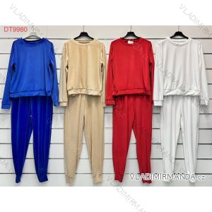 Súprava tepláková zamatová mikina a tepláky dámska (S / M ONE SIZE) TURECKÁ MÓDA IMWK23DT9980