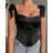 Crop top na ramienka dámsky (S/M ONE SIZE) TALIANSKA MÓDA IMWE23235