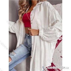 Košeľa oversize dlhý rukáv dámska (S/M ONE SIZE) TALIANSKA MÓDA IMWA23241