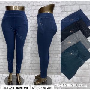 Nohavice jeans džegíny dlhé dámske nadrozmer (5XL-8XL) TURECKÁ MÓDA TMWL2399008