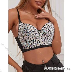 Crop top na ramienka dámsky (S/M ONE SIZE) TALIANSKA MÓDA IMPGM231169