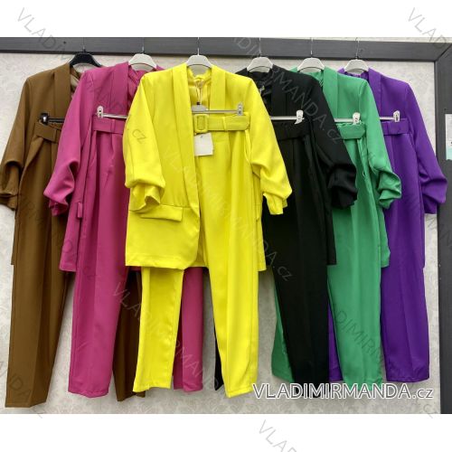 Súprava elegantné sako a nohavice dámska nadrozmer (3XL-6XL) TALIANSKA MÓDA IMWB23346