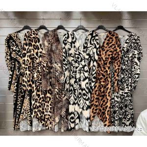 Šaty elegantný dlhý rukáv dámske (S/M ONE SIZE) TALIANSKA MÓDA IMWGS23364