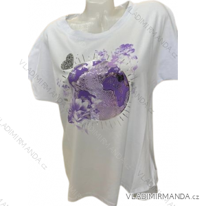 Tričko oversize krátky rukáv dámske (L/XL ONE SIZE) TALIANSKA MÓDA IMM23M299