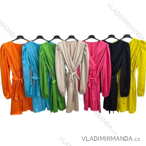 Šaty elegantný dlhý rukáv dámske (S/M ONE SIZE) TALIANSKA MÓDA IMPLM2380062