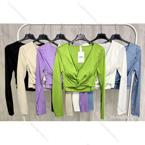 Top/croptop dlhý rukáv dámsky (S/M ONE SIZE) TALIANSKA MÓDA IMPLP2386080075