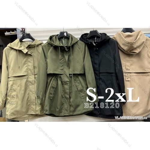 Bunda slabá jarná s kapucňou dámska (S-2XL) POĽSKÁ MÓDA PMLB23B218120