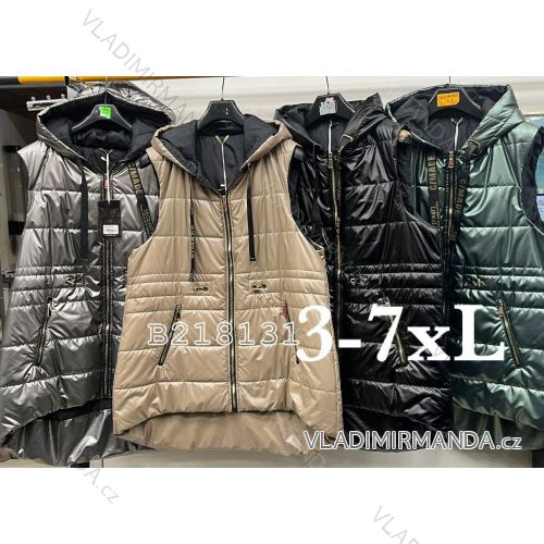 Vesta jarná s kapucňou dámska nadrozmer (3XL-7XL) POLSKÁ MÓDA PMLB23B218131