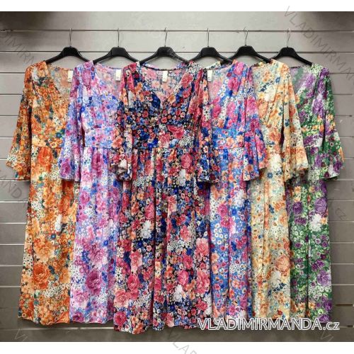 Šaty dlhé elegantný dlhý rukáv dámske (S/M ONE SIZE) TALIANSKA MÓDA IMWGS23420