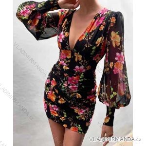 Šaty elegantný dlhý rukáv dámske (S/M ONE SIZE) TALIANSKA MÓDA IMWE23462
