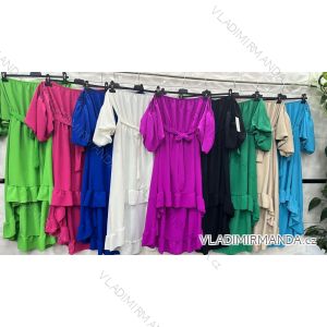 Šaty elegantný carmen cez ramená dámske (S/M ONE SIZE) TALIANSKA MÓDA IMWD23464