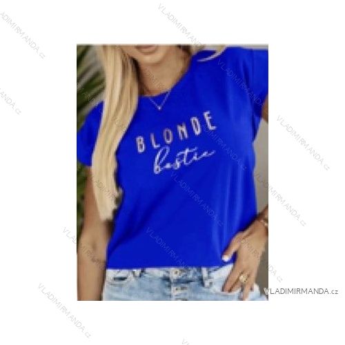 Tričko krátky rukáv dámske (S/M ONE SIZE) TALIANSKA MÓDA IMWB23038