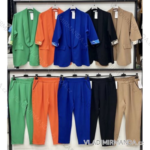 Súprava elegantné sako a nohavice dámska nadrozmer (2XL-5XL) TALIANSKA MÓDA IMWB23046