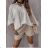 Blúzka elegantný dlhý rukáv dámska (S/M ONE SIZE) TALIANSKA MÓDA IMWB23071