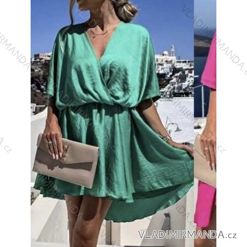 Šaty elegantný dlhý rukáv dámske (S/M ONE SIZE) TALIANSKA MÓDA IMWB23105