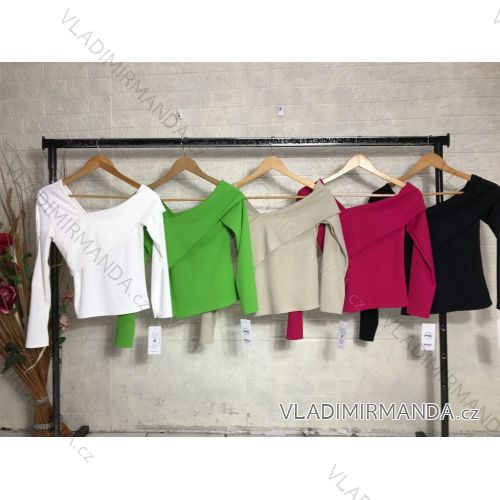 Tunika/blúzka dlhý rukáv dámska (S/M ONE SIZE) TALIANSKA MÓDA IMPGM233342