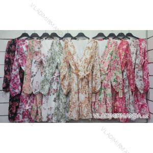 Šaty šifónové dlhý rukáv dámske (S/M ONE SIZE) TALIANSKA MÓDA IMWP23005