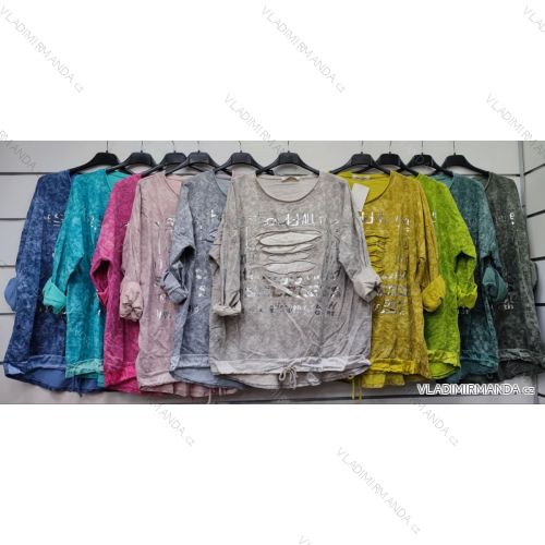 Tunika zaväzovacia dlhý rukáv dámska (S/M ONE SIZE) TALIANSKA MÓDA IMWP23006