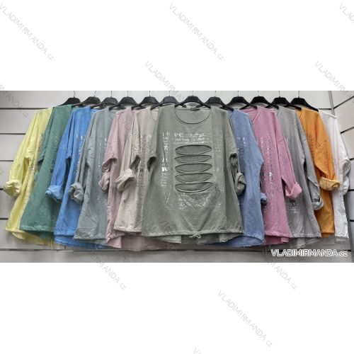 Tunika zaväzovacia dlhý rukáv dámska (S/M ONE SIZE) TALIANSKA MÓDA IMWP23021