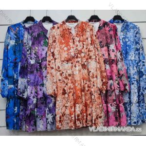 Šaty košeľové dlhý rukáv dámske (S/M ONE SIZE) TALIANSKA MÓDA IMWP23024