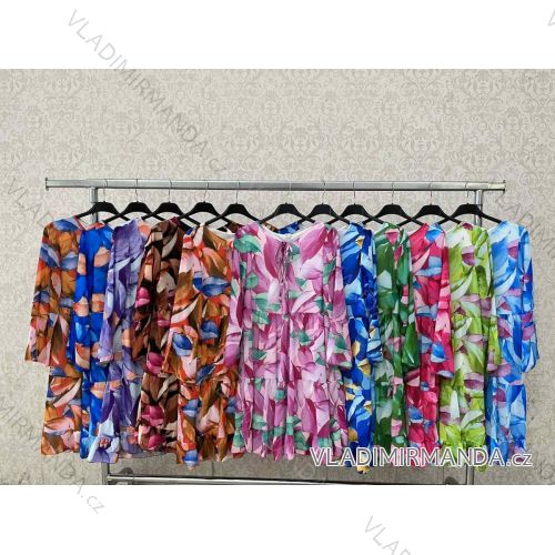 Šaty elegantné šifónové dlhý rukáv dámske (S/M ONE SIZE) TALIANSKA MÓDA IMWY223400