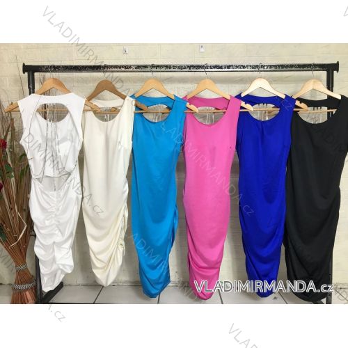 Šaty elegantné bez rukávov dámske (S/M ONE SIZE) TALIANSKA MÓDA IMPGM2321268