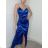 Šaty dlhé elegantné spoločenské na ramienka dámske (S/M ONE SIZE) TALIANSKA MÓDA IMPBB23C27088
