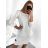 Šaty klasik teplé dlhý rukáv dámske (S/M ONE SIZE) TALIANSKA MÓDA IMD22908/DU -   hnedá
,   S/M