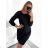 Šaty klasik teplé dlhý rukáv dámske (S/M ONE SIZE) TALIANSKA MÓDA IMD22908/DU -   hnedá
,   S/M