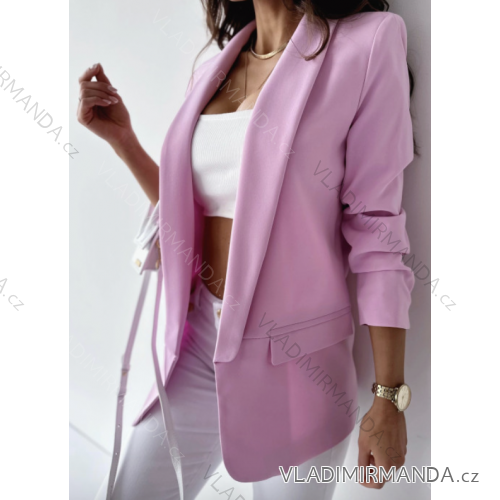 Sako dlhý rukáv dámske (S-XL) TALIANSKÁ MÓDA IMM22MS80172-12 ružová S