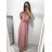 Šaty spoločenské plesové dlhé bez rukávu dámske (S/M ONE SIZE) TALIANSKA MÓDA IMM23FL4454