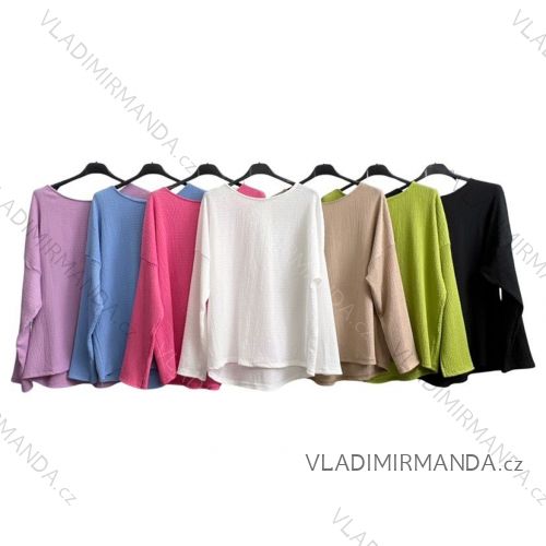 Tričko/tunika dlhý rukáv dámske (S/M ONE SIZE) TALIANSKA MÓDA IMPLM2380164