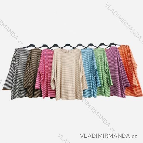 Tričko dlhý rukáv dámske prúžok (S/M ONE SIZE) TALIANSKA MÓDA IMPLM2321018006