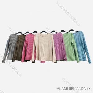 Tričko dlhý rukáv dámske prúžok (S/M ONE SIZE) TALIANSKA MÓDA IMPLM23209500