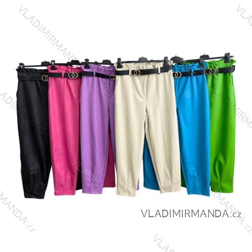Nohavice dlhé s opaskom dámske (S/M ONE SIZE) TALIANSKA MÓDA IMPLM232234000