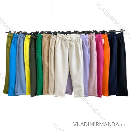 Nohavice dlhé s opaskom dámske (S/M ONE SIZE) TALIANSKA MÓDA IMPLM2399680
