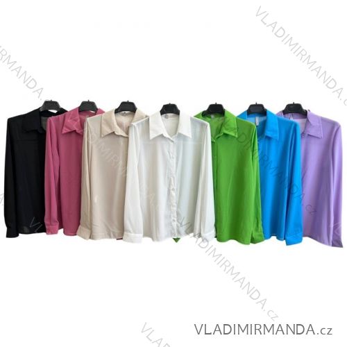 Košeľa dlhý rukáv dámska (S/M ONE SIZE) TALIANSKA MÓDA IMPLM23229970