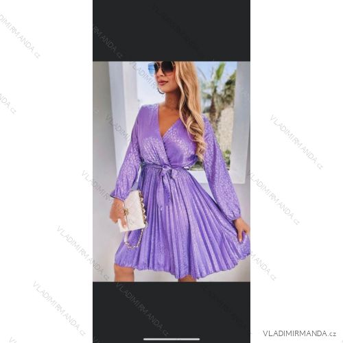 Šaty elegantný dlhý rukáv dámske (S/M ONE SIZE) TALIANSKA MÓDA IMPGM2310644
