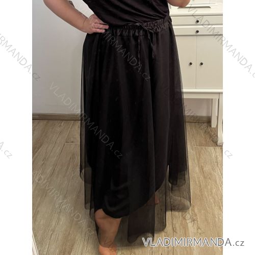 Sukňa dlhá dámska nadrozmer (L/XL/2XL ONE SIZE) TALIANSKA MóDA IM423BELLA/DU XL/2XL béžová